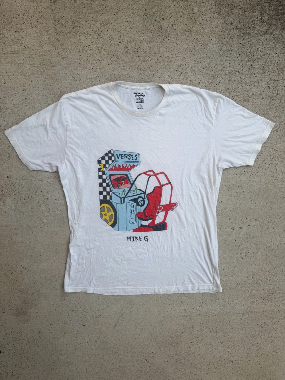 Stealth Fighter x Mike G Verses Arcade Graphic Tee White Men’s 2XL